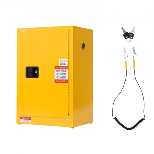 VEVOR Feuerlöschschrank feuerlöschfähiger brennbarer Lagerschrank (49,21 L) mit verstellbarem Regal, Feuerlöschschränke aus kaltgewalztem & verzi