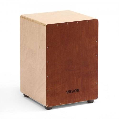 VEVOR Cajon, Kistentrommel, mit internen Snare-Drähten, leichte Drum-Box aus Holz, tragbares Trommel-Musikinstrument mit Silikonfü_en, abgerundeten