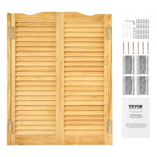 VEVOR Saloontür, 805x28x1060 mm, Schwingtür mit Scharnieren & Beschlagsatz, Flügeltür, einfach zu installieren, gewölbte Innenschwingtüren für