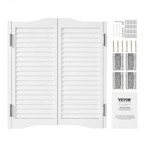 VEVOR Saloontür 900x28x900 mm, Schwingtür mit Scharnieren & Beschlagsatz, Flügeltür, einfach zu installieren, gewölbte Innenschwingtüren für Ca