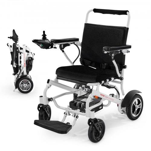 VEVOR Rollstuhl Elektrisch Faltbar, 136 kg, medizinischer Roller, 21 km Reichweite, Elektrorollstuhl, E-Rollstuhl mit tragbarem 53-cm-Sitz für
