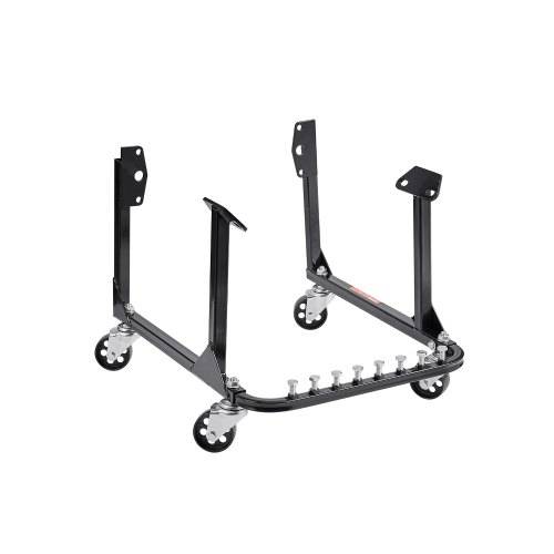VEVOR U-förmige Motorständer Motorhebewagen (340 kg belastbar), robuster Motorhalter aus Stahl mit 4 Lenkrollen & 4 Hakenpositionen, geeignet für
