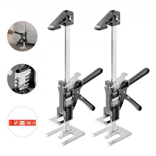 VEVOR arbeitssparender Armwagenheber 2 Stk. 150 kg Tragkraft, Heben bis zu 25 cm, Handhebewerkzeug mit magnetischer Wasserwaage, höhenverstellbar,