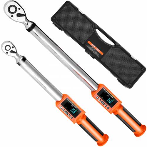 VEVOR digitaler Drehmomentschlüssel Set mit 1/2 3/8 Zoll Antrieb 72 Zähne ±2 % präziser elektronischer Drehmomentschlüssel mit voreingestelltem W