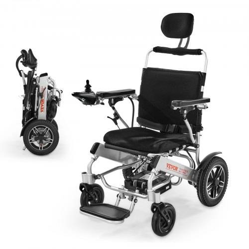 VEVOR Rollstuhl Elektrisch Faltbar, 21 km Reichweite, medizinischer Roller bis 136 kg, Elektrorollstuhl mit verstellbarer Rückenlehne, tragbarer