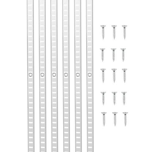 VEVOR Regalpilaster, 1846 mm, 20er-Pack, verstellbare Regalhalterungen, Einsteck-Pilasterleisten-Standards mit 140 Schrauben, geeignet für