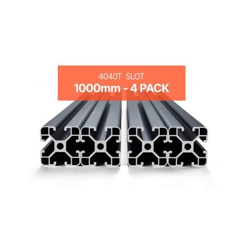 VEVOR 4er Set Aluprofil 1000 mm T-Nut 4040 Aluminium Profil, eloxierte Linearschiene nach europäischem Standard, Nutenprofil für 3D-Drucker, CNC-Mas