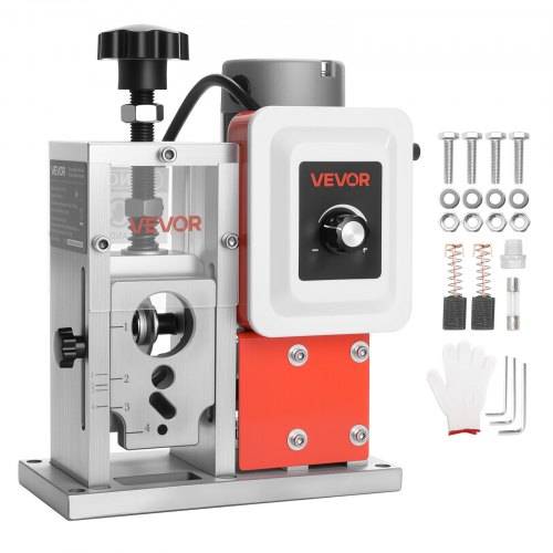 VEVOR Elektrische Abisoliermaschine, 1,5_40mm, 400 W, motorisierter Kabelabisolierer, 9,84 IPS (15 m/min) Drahtschäler mit Klingen, V-förmigen Rolle