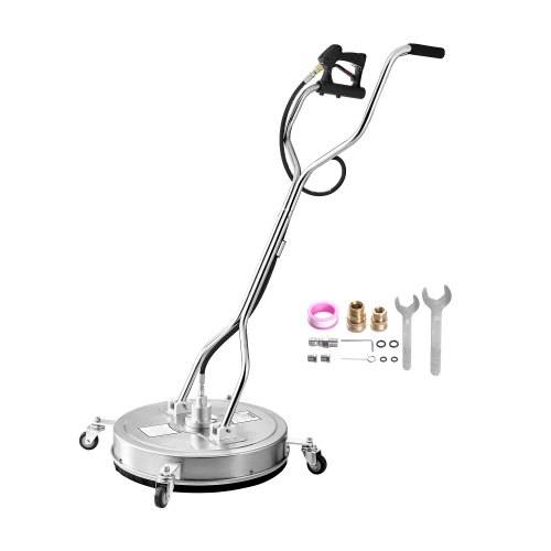 VEVOR Hochdruckreiniger 558 mm, Flächenreiniger, Terrassenreiniger aus Edelstahl mit 4 Rädern, 310 bar, 9,5 mm Schnellanschluss, 2 Sprühdüsen, Dop