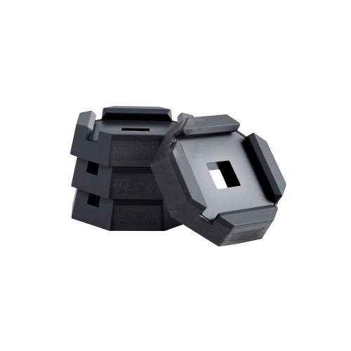 VEVOR 4 Stk. Nivellierpads für Wohnmobile Anhänger-Wagenheberpads aus Gummi 2300 kg belastbar (pro Pad) Wagenheber-Stabilisierungspad mit gro_er Obe