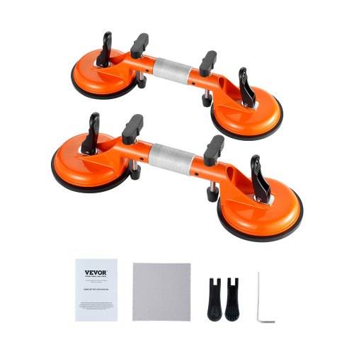 VEVOR Nahtloser Naht Setter 2er-Pack Granit-Nahtverbinder mit 125 mm Vakuum-Saugnäpfen, zum Verbinden & Nivellieren von Nähten, 180° verstellbar,