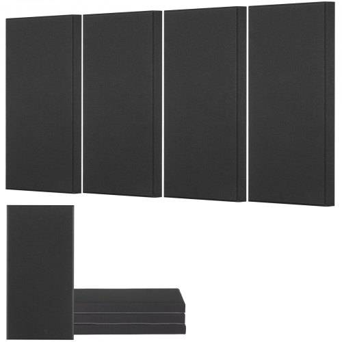 VEVOR Akustikpaneele, 4 Stück, 600x300x50 mm, Fiberglas, schallabsorbierende Platten, selbstklebende, Akustik Wandpaneele, für Studios, Büros, Heim
