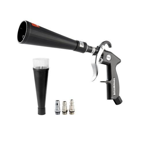 VEVOR Druckluft Reinigungspistole, 6_9,2 Bar Druckluftpistole mit 2 Düsensätzen, 360° drehbare Düse für vollständige Reinigung, Hochdruck Ausbla