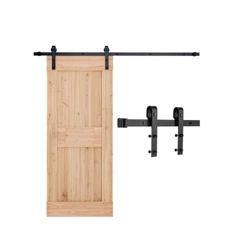 VEVOR Schiebetürsystem 183 cm Laufschiene, Schiebetürbeschlag Tragkraft 150 kg, kompatibel mit 914 mm max. Breite und 34,92 bis 44,45 mm Dicke, Schi