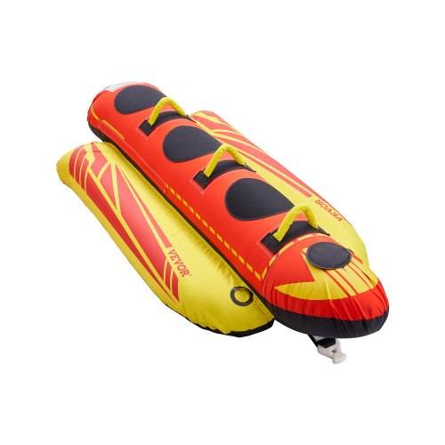 VEVOR Fun Tube Set, Aufblasbare Schleppboote für 1_3 Personen, 231 kg Wassersport-Schleppschlauch mit vollständiger Nylonhülle, gepolsterten Griffe