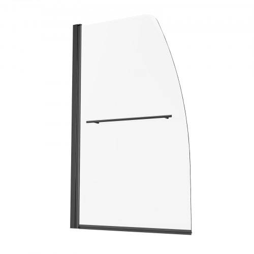 VEVOR rahmenlose Badewannen Duschtür (864 x 1397 mm / B x H) halbe platzsparende Duschtür für Badewanne, 180° drehbare Tür aus gehärtetem Glas,