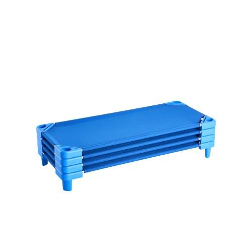 VEVOR Stapelbares Kinderbett 4er-Pack tragbare Kleinkinder-Schlafbetten, Standardgrö_e 130 x 57 x 15 cm, Kindertagesstättenbetten Vorschulklassenzim