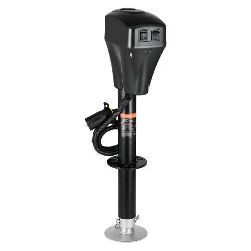 VEVOR Elektrischer Anhängerheber, 2267 kg, Wohnmobil-Anhängerstütze mit 7-poligem Stecker, manueller Kurbel & Wagenheberabdeckung, 255-860 mm Hub