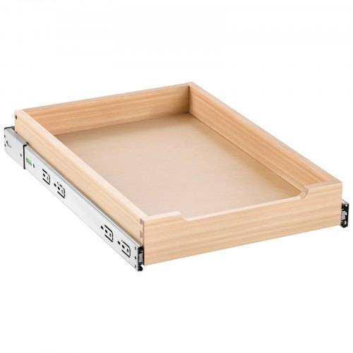 VEVOR Ausziehbarer Schrank-Organizer Schrankschublade Regal (356 x 533 x 76 mm) mit sanftem Schlie_mechanismus, Holz-Schiebeschublade Unter- und