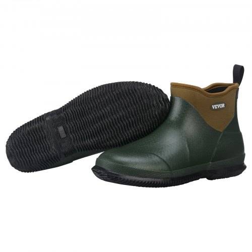 VEVOR Knöchelstiefel, Regenstiefel, rutschfeste Gummistiefel mit Knöchelriemen, Schutzschuh, isolierte Schlammstiefel, ideal zum Wandern, Angeln, Ja