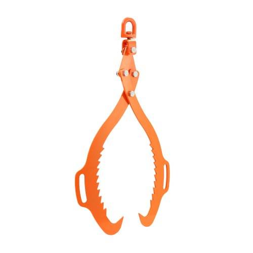 VEVOR Profi Forstzange 710-812 mm, 2 Krallen, drehbare Holzzange aus Stahl, Hebezange Tragfähigkeit 700 kg, gezahntes Klauendesign, Schleppzange