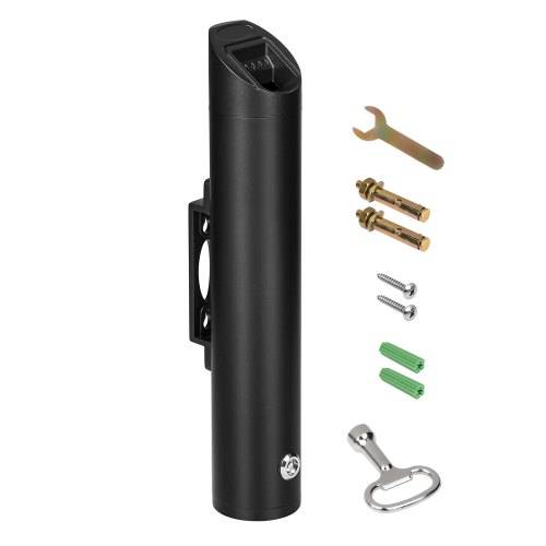 VEVOR Zigaretten Aschenbecher Zigarettenstummelbehälter Wanddmontage Zylinder, Aschenbecher (120 x 89 x 487 mm) aus Edelstahl & Aluminiumlegierung