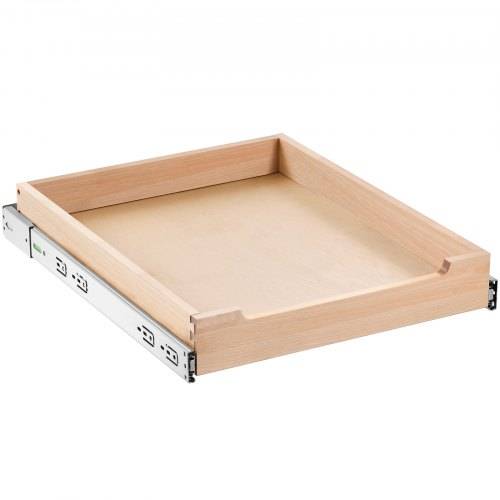 VEVOR Ausziehbarer Schrank-Organizer Schrankschublade Regal (432 x 533 x 76 mm) mit sanftem Schlie_mechanismus, Holz-Schiebeschublade Unter- und