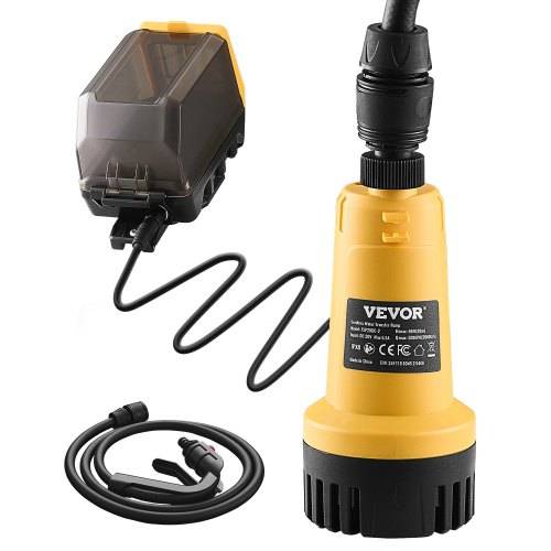 VEVOR Kabellose Tauch-Wassertransferpumpe, 528GPH, tragbare Sumpfpumpe mit G3/4-Zoll-Gartenschlauch, kompatibel mit Dewalt 20V MAX-Akku (ohne Akku)