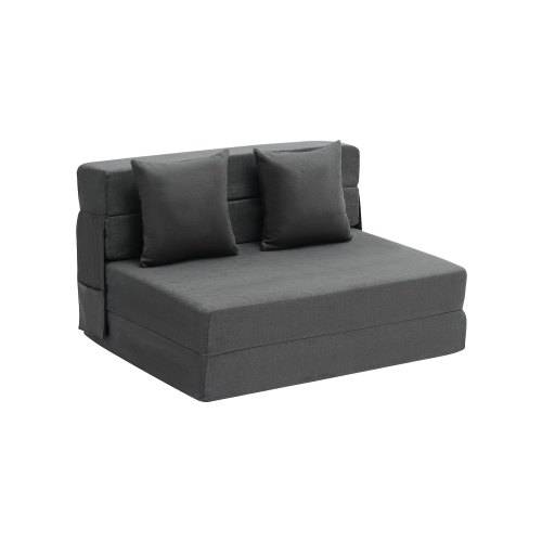 VEVOR 3 in 1 Klappsofa faltbares Schlafsofa mit 2 Kissen & waschbarem Bezug, umwandelbarer Schlafsessel aus 25D Memory Foam, Couch für Wohnzimmer