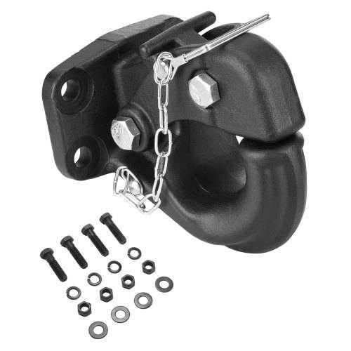 VEVORAnhängerkupplung, 13T Anhängelast, Anhängerkupplungshaken passend für 63,5-76,2mm Lünettenringe mit Montagesatz, schwarze Pulverbeschichtung