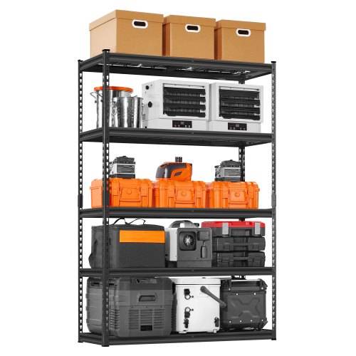 VEVOR Lagerregale, 1134 kg, 5-stufiges Schwerlastregal für die Garage, 457,2 x 1219,2 x 1828,8 mm, verstellbares Garagenregal für Industrieregale,