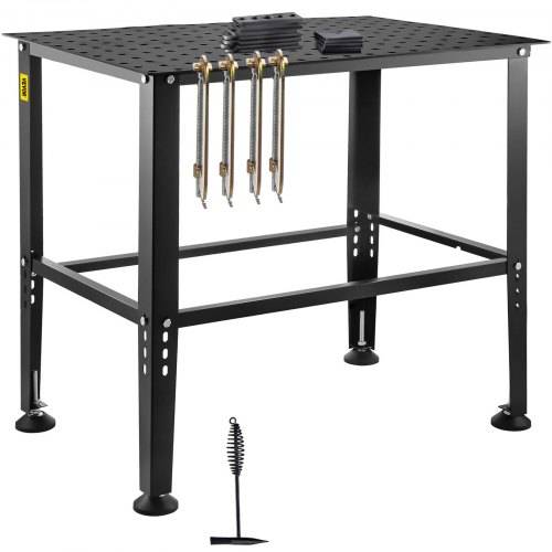 VEVOR Schwei_tisch 914,4x609,4x784,8mm, Montagetisch mit einer Tragkraft von 362kg, Werkbank mit 16mm Befestigungslöchern & rutschfesten Fu_polstern