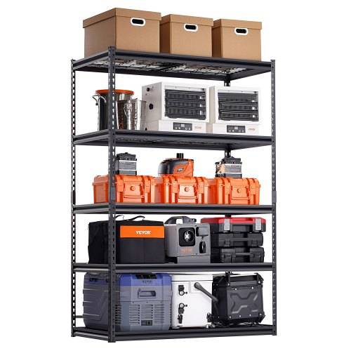 VEVOR Lagerregale, 1361kg, 5-stufiges Schwerlastregal für Garage, 609,6x1219,2x1828,8mm, verstellbare Steckregale für Industrieregale, Allzweckregal