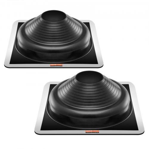 VEVOR 2er-Set Rohrmanschette, passend für Rohr-Au_endurchmesser von 170 bis 355 mm, EDPM-Dachdurchführung, Dachabdichtungsflansch -55 bis 100_, für