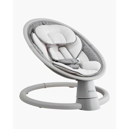 VEVOR Babyschaukel, 5-Gang-Babywippe, tragbare Babyschaukel mit Fernbedienung, Touchpanel, Bluetooth-Musik, 10 Liedern & 5-Punkt-Sicherheitsgurt für