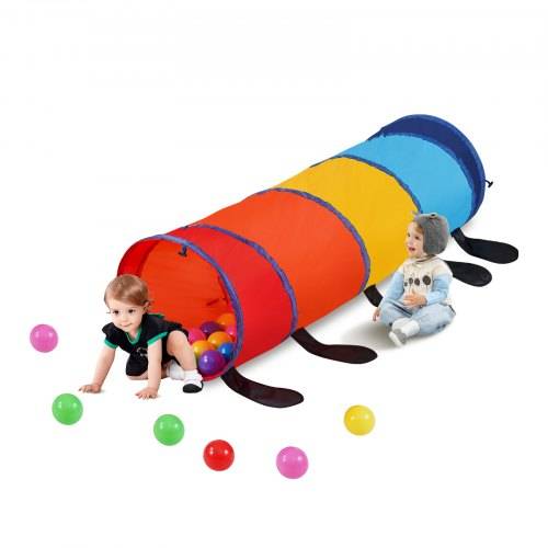 VEVOR Spieltunnelzelt Kleinkinder 1540x1385x460mm buntes Pop-Up-Raupen-Kriechtunnel, zusammenklappbares Geschenk für Jungen und Mädchen, Kriechtunne