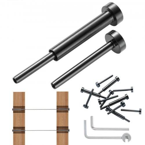 VEVOR 30er-Pack unsichtbares Kabelgeländer-Set, T316 Edelstahl 1/8" unsichtbare Aufnahme und Gesenkbolzenende für Kabelgeländer, Gesenkspanner 1/8"