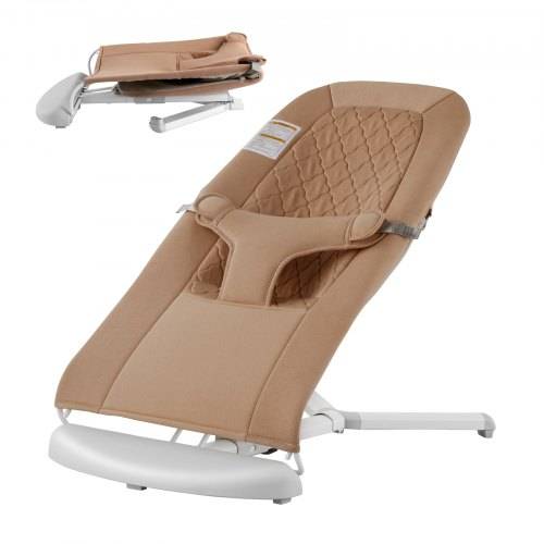 VEVOR Babywippe, Wippensitz für Babys von 0_9 Monaten, Schaukelsitz für Neugeborene mit 2 Liegewinkeln & 3-Punkt-Gurt, Babyschaukel mit Tragetasche
