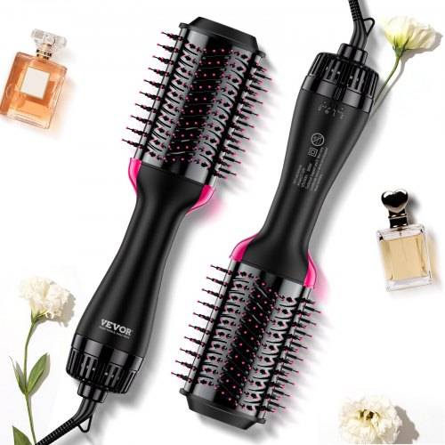 VEVOR Warmluftbürste Set, 4-in-1 Airstyler, Hairstyler mit 75 mm ovalem Zylinder mit Keramikbeschichtung und 3 Heizstufen, professionelle