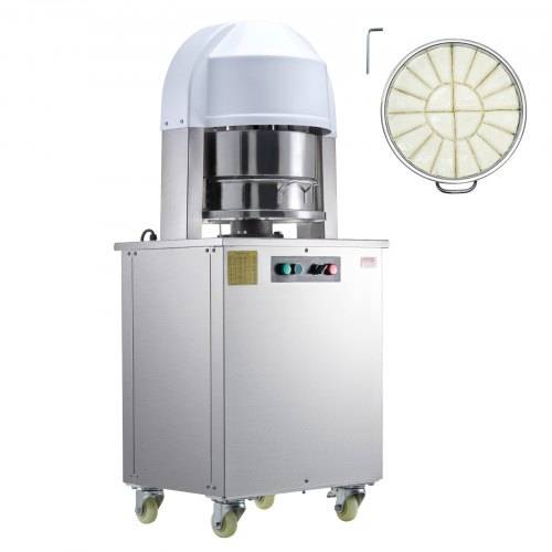 VEVOR Teigteiler 20-teilige elektrische Teigteilermaschine, 60-260 g freistehende Teigschneidmaschine mit Tablett aus 304er-Edelstahl, 750