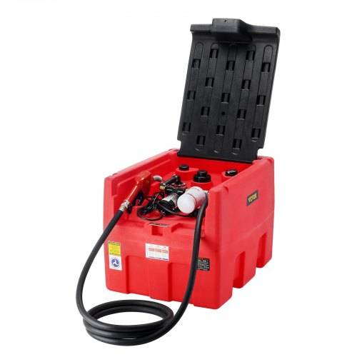VEVOR Tragbarer Diesel- und Benzintank, 48 Gallonen, 10,6 GPM Durchflussrate, Dieselkraftstofftank mit 12 V elektrischer Transferpumpe, 13,1 Fu_