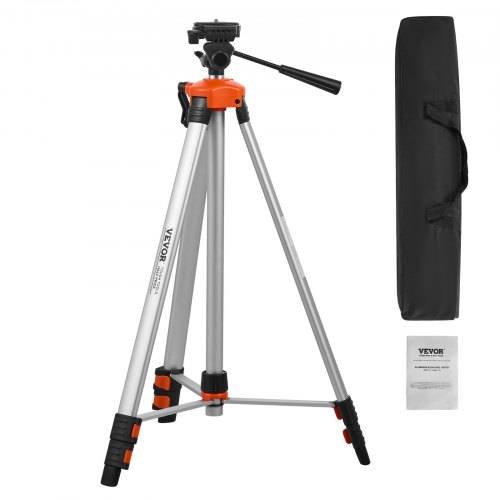 VEVOR Laser-Wasserwaagen-Stativ, ¼ x 20 Gewindehalterung, 27,36-68,11 Zoll Höhenverstellung mit integrierter Wasserwaage, leichter Laserscanner-Stat