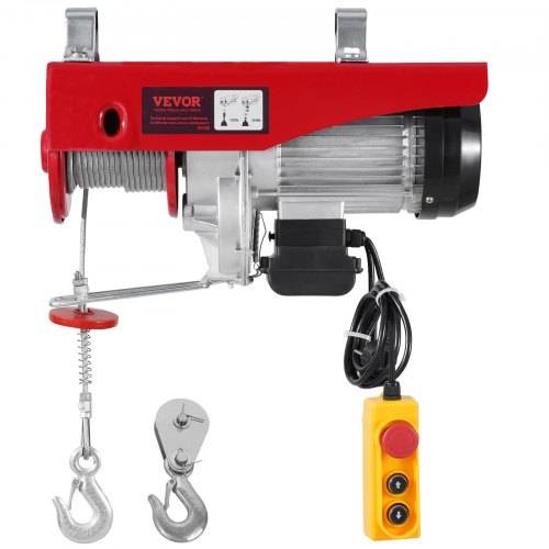 VEVOR Elektrischer Flaschenzug, 2640 lbs 230 V elektrische Seilwinde mit 14 Fu_ kabelgebundener Fernbedienung, 40 Fu_ Hubhöhe mit Einzelkabel