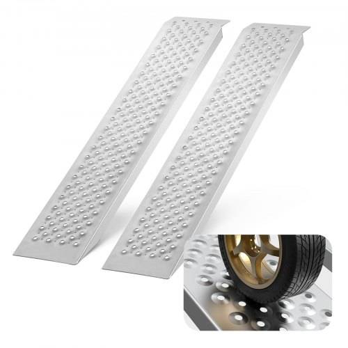 VEVOR Auffahrrampe, Verladerampe, Autorampe 680 kg, extra breite Verladeschiene, Auto Laderampe 2160 x 1375 mm, 2 Stk. Rampen, für Motorrad, Anhänge