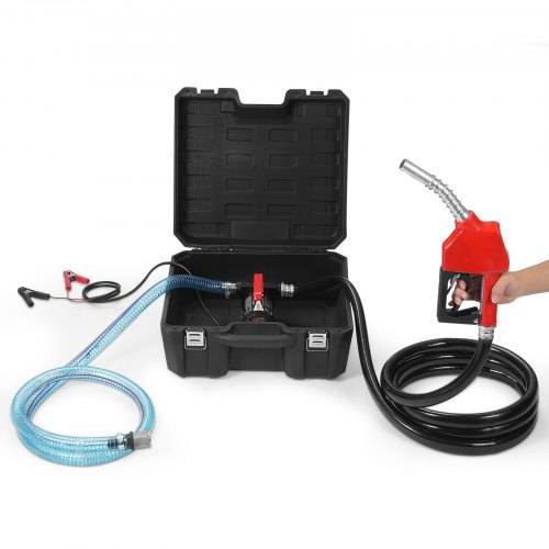 VEVOR Dieselpumpe, 12 V DC, 10 GPM, 1/4 PS, Kraftstoffpumpe mit automatischer Abschaltung der Pistole, hoher Durchfluss, Einlass- & Auslassschlauch