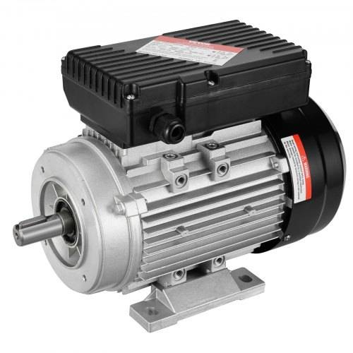 VEVOR 0,75 kW Elektromotor 1400 U/min, AC 220_240 V, 5,45 A, 80, B34-Rahmen, Luftkompressormotor einphasig, 19 mm Keilwelle, Rechts-/Linkslauf für