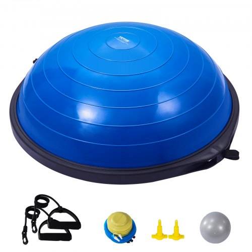 VEVOR Halb-Gymnastikball-Trainer, 66 cm Balance-Ball-Trainer, 680 kg Tragkraft Stabilitätsball, Yoga-Ball mit Widerstandsbändern und Fu_pumpe, Kraft