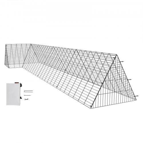 VEVOR Hühnertunnel, 400 x 100 x 61,5 cm (L x B x H) Hühnerkäfig für den Hof, tragbare Hühnertunnel für drau_en mit Eckrahmen, Hühnerstall-Ausla