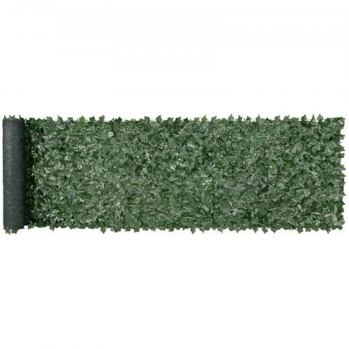 VEVOR Sichtschutzzaun 990x4010mm künstlicher grüner Sichtschutz Efeuzaun mit Netzgeweberückseite und verstärkter Verbindung, künstliche Hecken mi