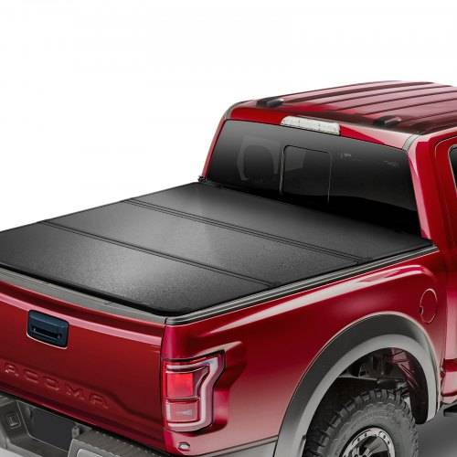 VEVOR Dreifach faltbare Ladeflächenabdeckung, Kompatibel mit 2016-2023 Toyota Tacoma, 5' (60,5") Ladefläche, Passt nur auf 5,0' x 4,6' (60,5" x 55,0